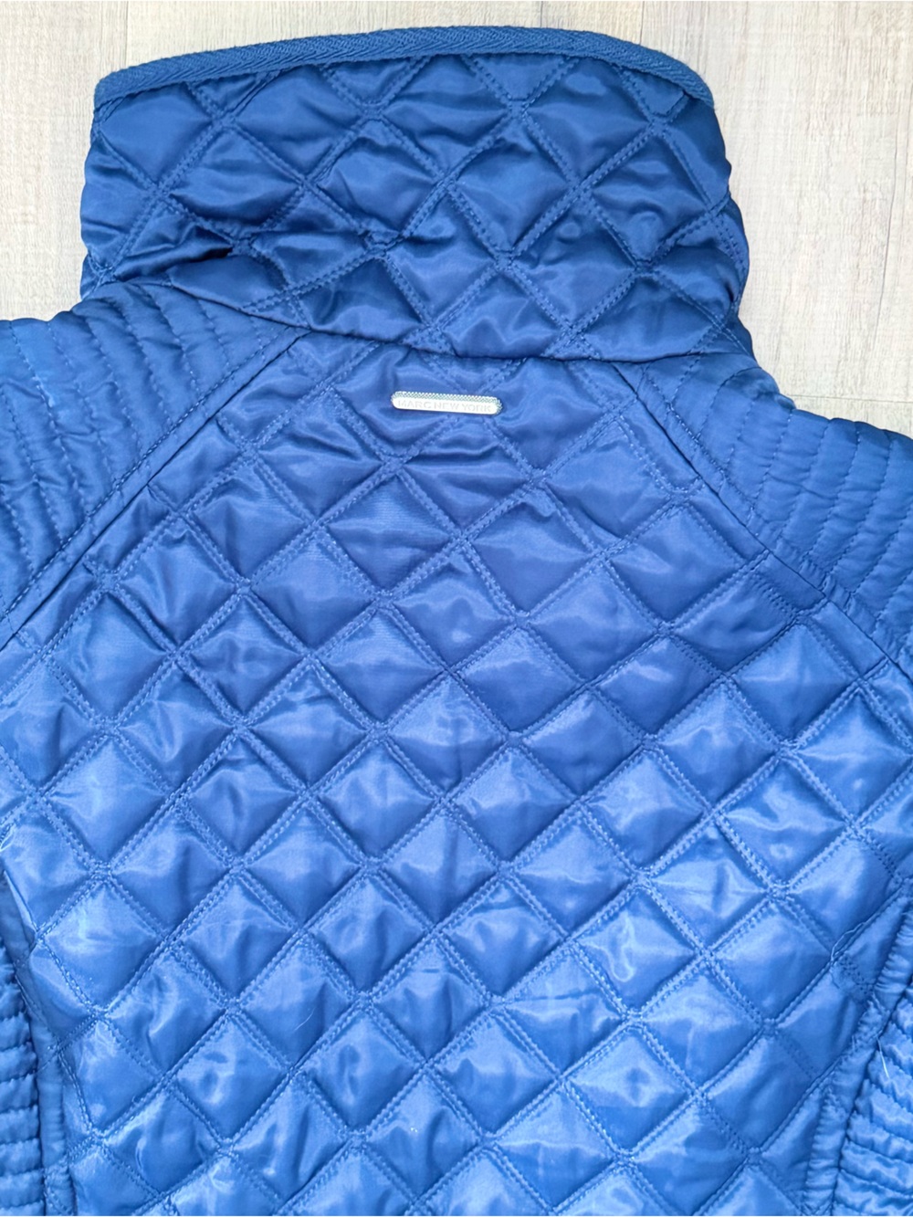 Marc New York by Andrew Marc Quilted Navy Lightweight Puffer Full Zip Jacket - Picture 7 of 12